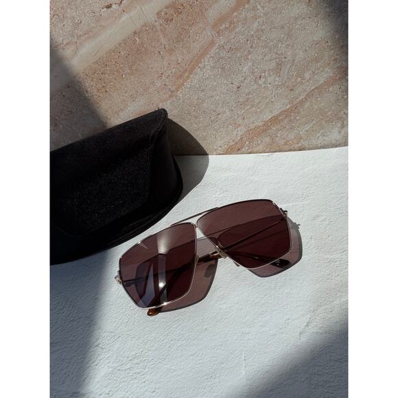 NEW Tom Ford FT1185 Stella Aviator Sunglasses in Rose Gold main image 5